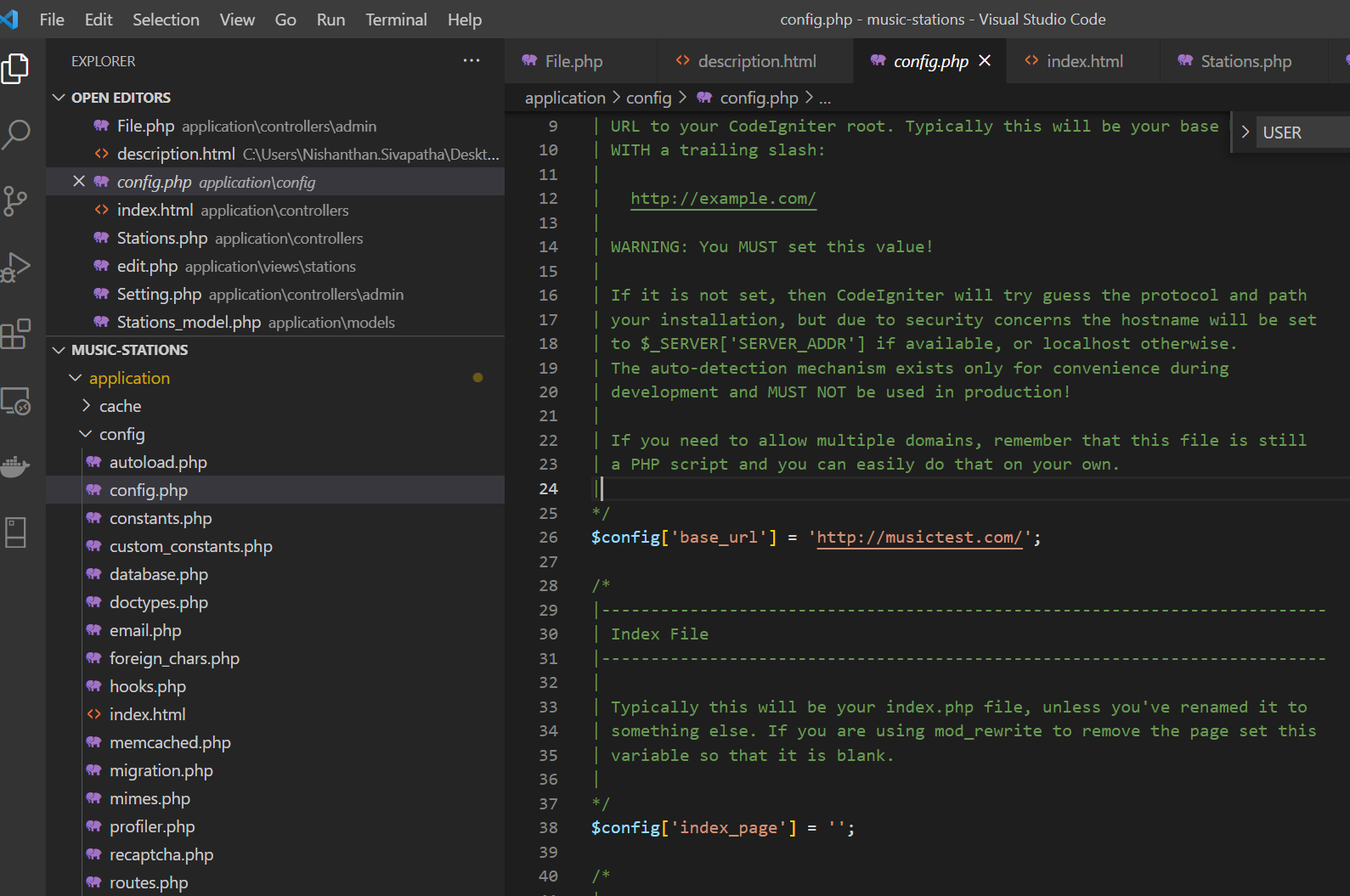 Music Webapp Config