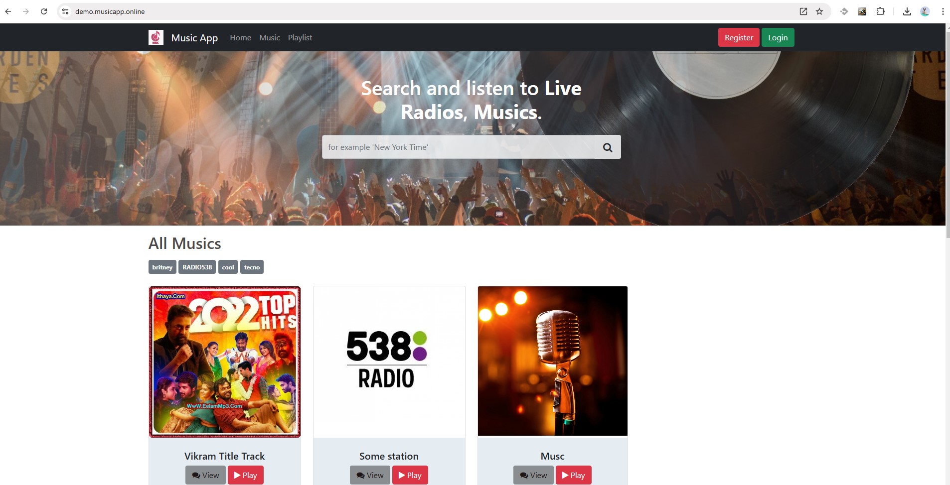 Music Web App